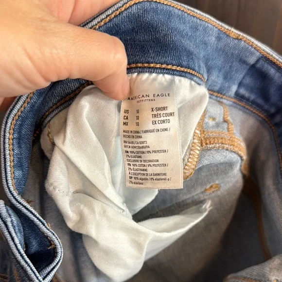 American Eagle Outfitters Women's Blue Jeans Skinny Next Level Stetch 10 X-Short - Picture 4 of 4